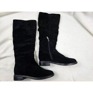 Blondo Black Suede Size 6 Boots Waterproof Zipper Closure & Rubber Sole